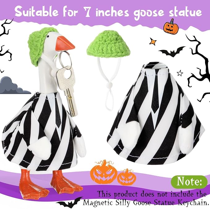 Abbylike Thanksgiving Mini Desk Goose Outfits 7 Inch Magnetic Silly Goose - Image 2