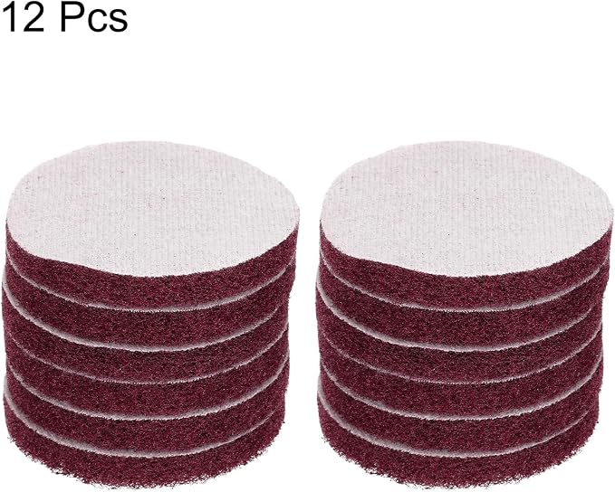 HARFINGTON 12pcs Scrubber Scouring Pads 400 Grits 3 Inch Drill Power Brush Hoop - Image 3