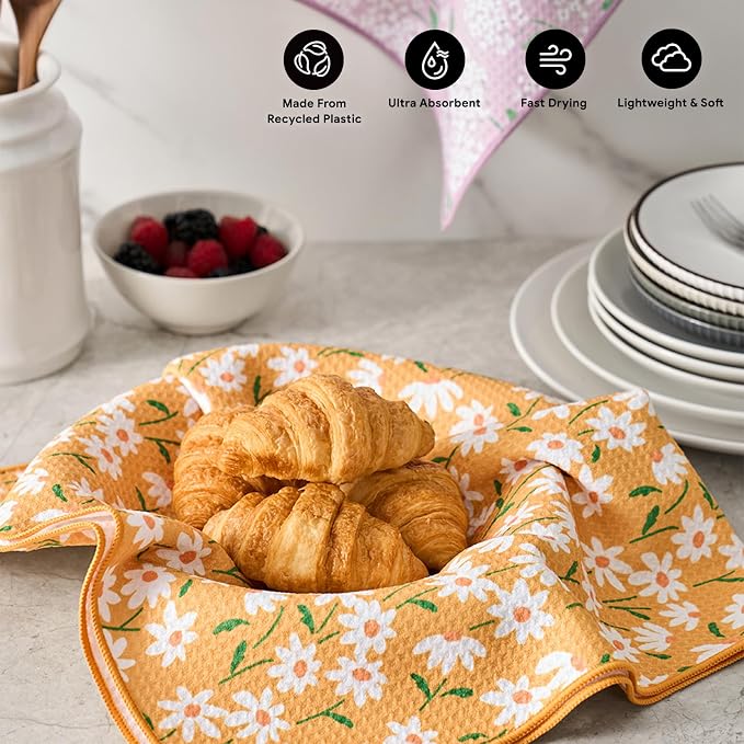 RECYCO Waffle Kitchen Towel Set of 2 - Image 2