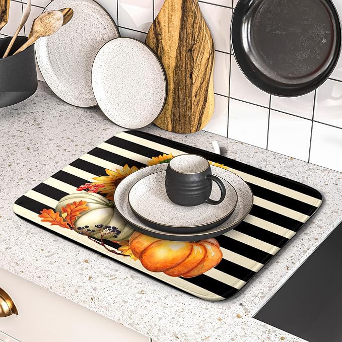 Sunflower Pumpkin Dish Drying Mat - Image 5