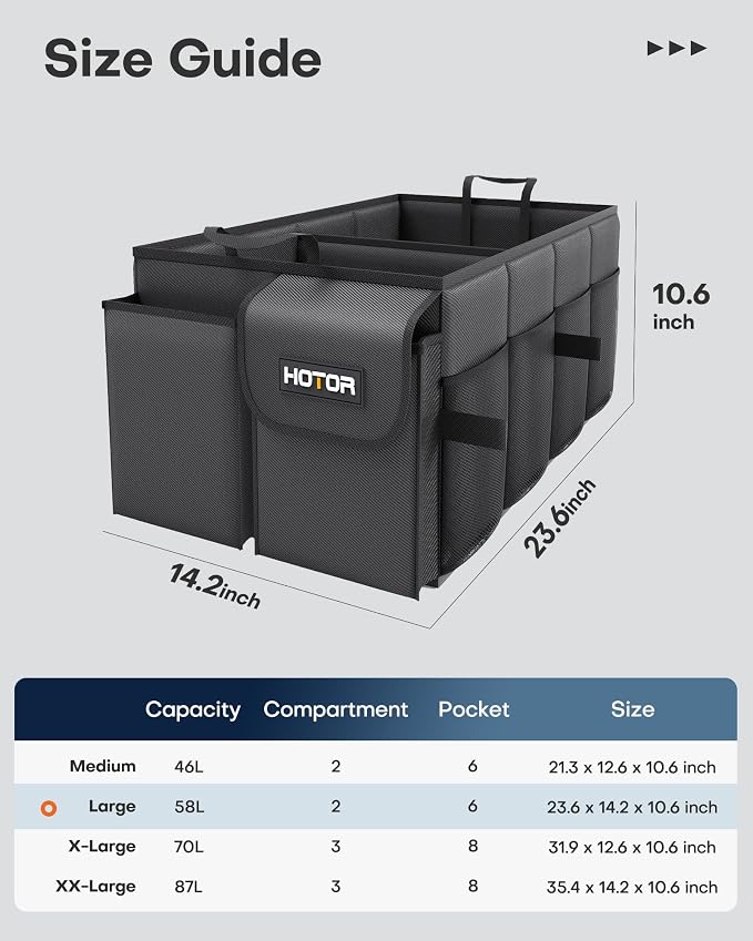HOTOR Foldable Trunk Organizer - Image 3