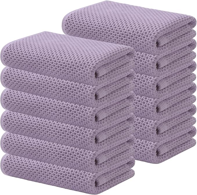 Kitinjoy 100% Cotton Waffle Weave Kitchen Hand Towels by Kitinjoy