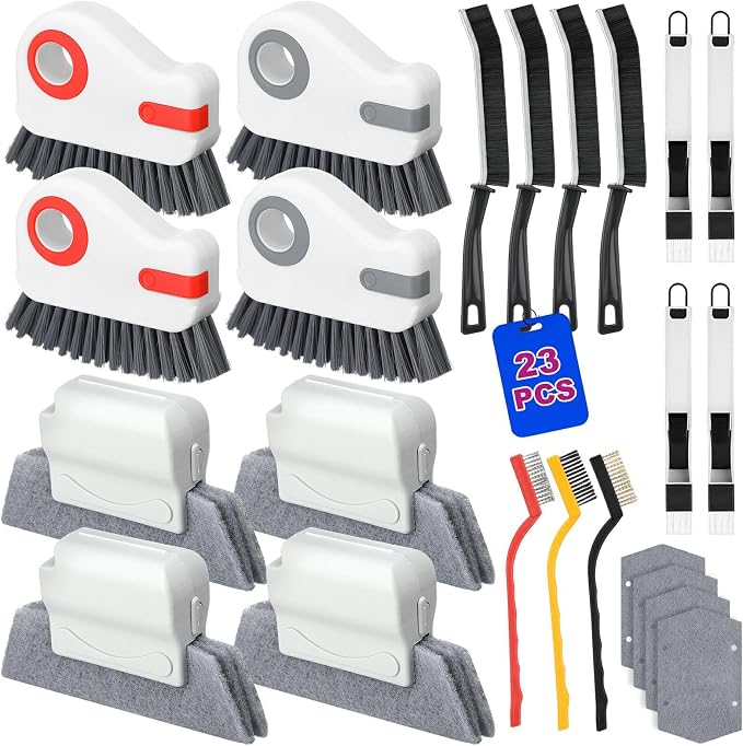 23 Pcs Window Track Cleaner Tools Set, Window Groove Cleaning Brush Kit by Yiyiring
