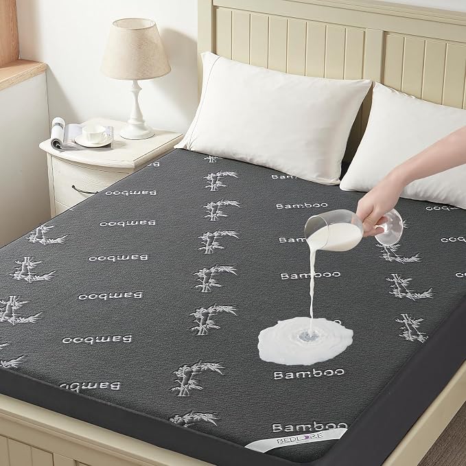 BEDLORE Queen Size Mattress Protector Waterproof, Mattress Pad Fitted 6-18 Inch by Bedlore