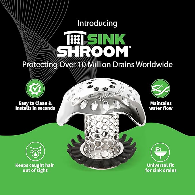 SinkShroom Ultra Revolutionary Bathroom Sink Drain Protector, Stainless Steel - Image 3