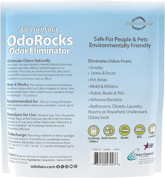 OdoBan Air Purifying OdoRocks Natural Odor Eliminator Made from Natural - Image 2