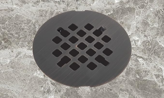 Artiwell 4-1/4” OD Snap-in Shower Drain Cover, Round Shower Drain Strainer Grid - Image 4
