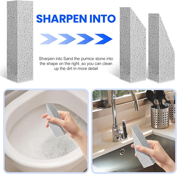 6 Pack Pumice Stone Toilet Bowl Cleaner, Pumice Stone - Image 5