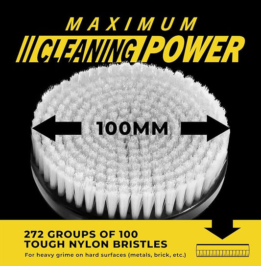 VViViD Drill Backing Plate + Power Scrub Brush Attachment, 4” inch / 100mm - Image 2