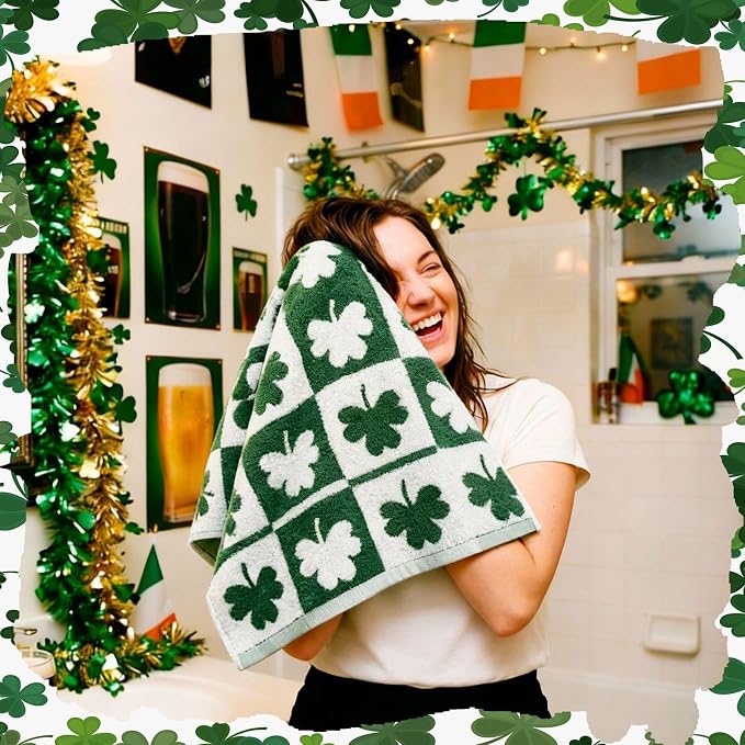 Frienda 4 Pcs St Patrick's Day Hand Towels - Image 4