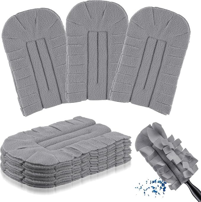 Zubebe 6 Pcs Duster Refill Reusable Fleece Duster Refills Feather Flat Dusters by Zubebe