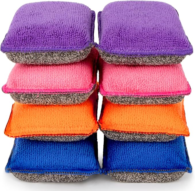 MAQIHAN 8 Pack Microfiber Sponge Kitchen by MaqiIhanCustomOfficial