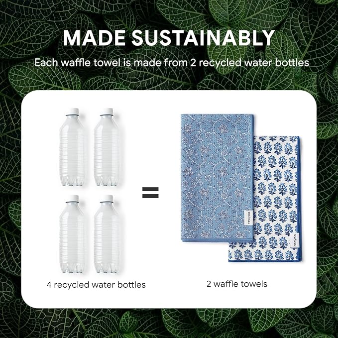 RECYCO Waffle Kitchen Towel Set of 2 - Image 5