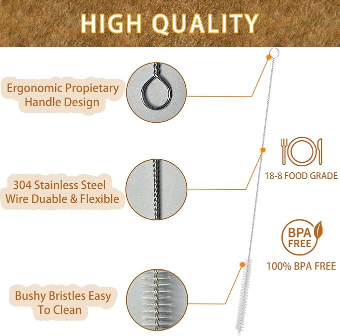 14 Inch Straw Cleaner Brush Extra Long, 4-PCS Straw Brush Extra Long - Image 3