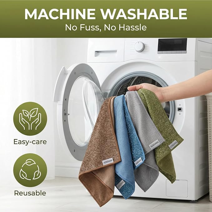 Dual-Sided Microfiber Cleaning Cloths – Non-Scratch Scrub & Absorbent Wipe – - Image 4