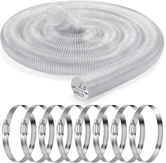 2.5 inches 30 ft PVC Dust Collection Hose by Yaocom