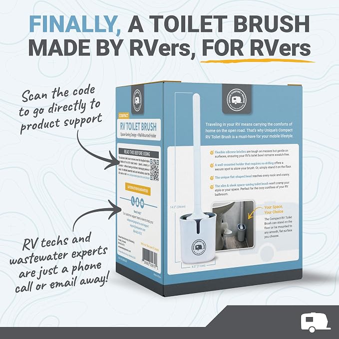 Unique RV Toilet Bowl Brush, Silicone Bristles, Won't Damage Toilets or Seals - Image 5