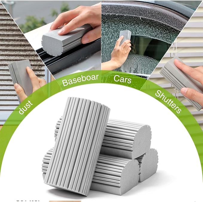 4-Pack Damp Clean Duster Sponge and 1- Pack Cellulose Dishwasher Sponge - Image 4
