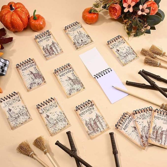24 Pcs Magical Wizard Notepads Set Spiral Notebooks and Magic Wand Pencils - Image 6