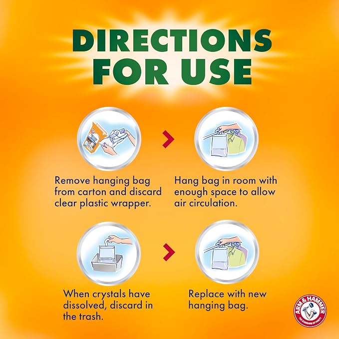 Arm & Hammer Essentials Hanging Moisture Absorber and Odor Eliminator, 17.5 oz. - Image 7