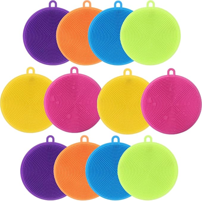 Silicone Dish Scrubber, Food Grade BPA Free Reusable Rubber Sponges Dishwasher by Unknown