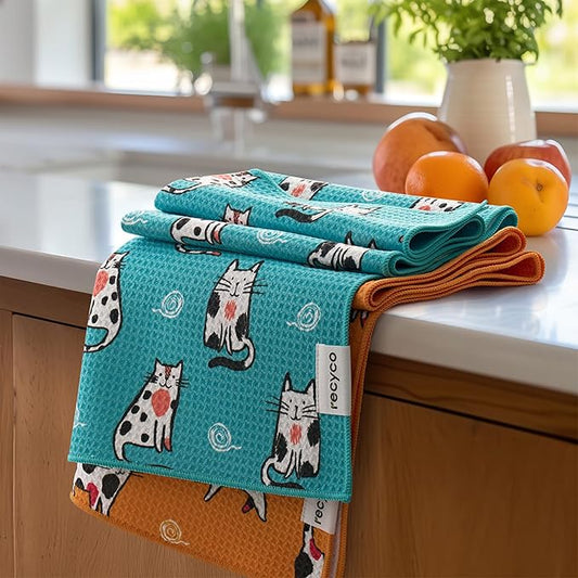 RECYCO Waffle Kitchen Towel Set of 2 by RECYCOHOMECOLLECTION