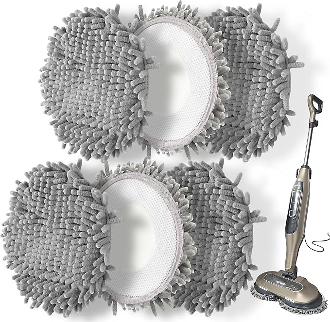 6 Packs Steam Mop Pads Replacement Power Pads Compatible by Frescares