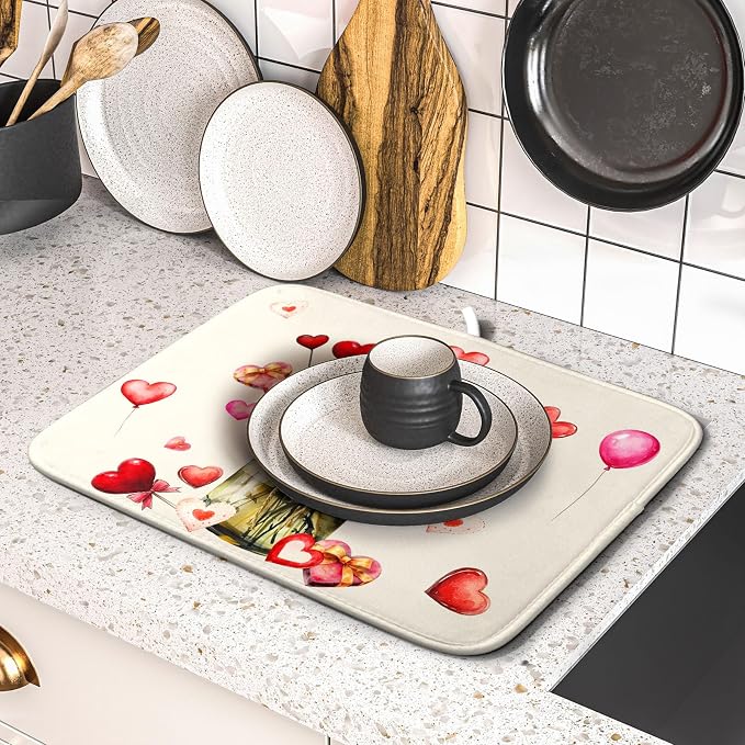 Valentine's Day Dish Drying Mat - Image 5