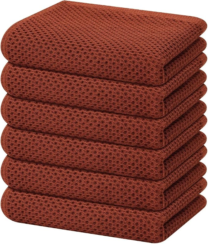 Homaxy 100% Cotton Waffle Weave Kitchen Dish Towels, Ultra Soft Absorbent Quick by Homaxy
