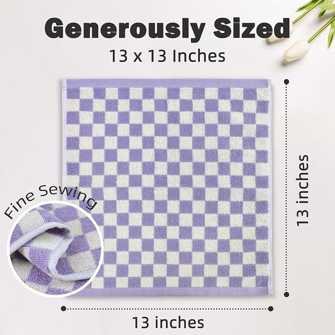 Jacquotha Washcloths 12 Pack Checkered - Image 6