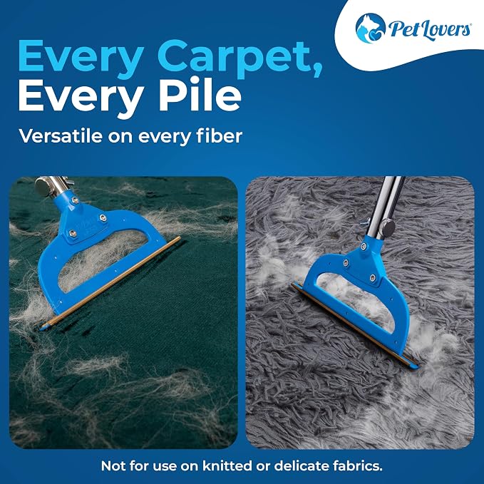 PetLovers EzLint Mega 52" Carpet Rake & Pet Hair Removal Tool – Dog & Cat Hair - Image 8