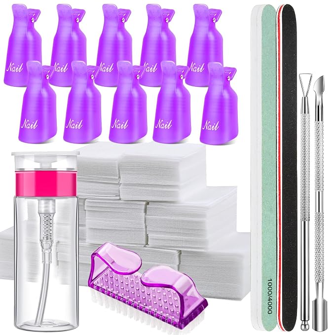 FANDAMEI Nail Polish Gel Remover Tools Kit, 100ml Nail Polish Remover Bottle by FANDAMEI