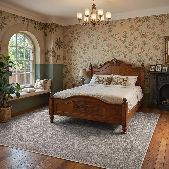 Lahome Bird Washable Rugs 8x10, Soft 8x10 Area Rugs - Image 3