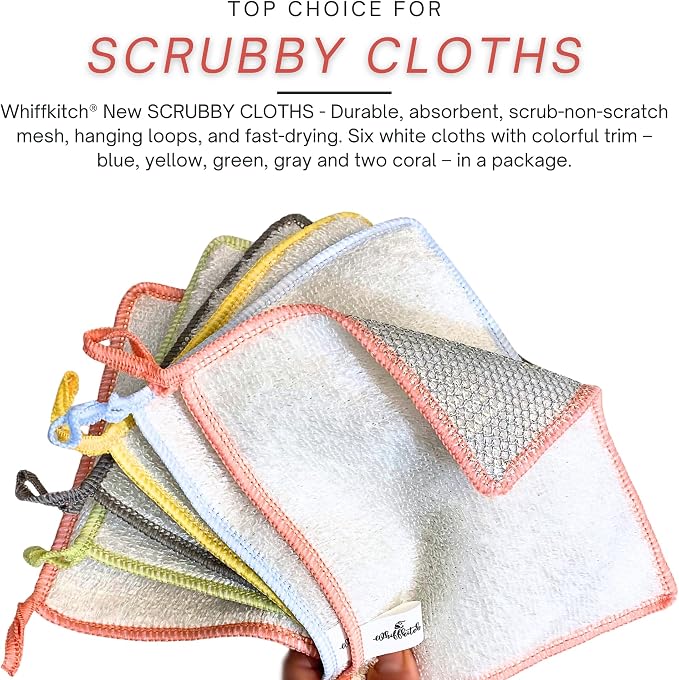 Whiffkitch® Scrubby Cloth – 6-Pack, Dishcloths, Dishrags - Image 2