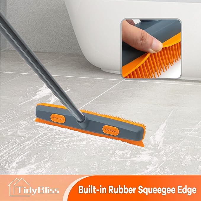 Pet Hair Removal Broom, 57.5 inches Rubber Brush Carpet Rake - Image 3