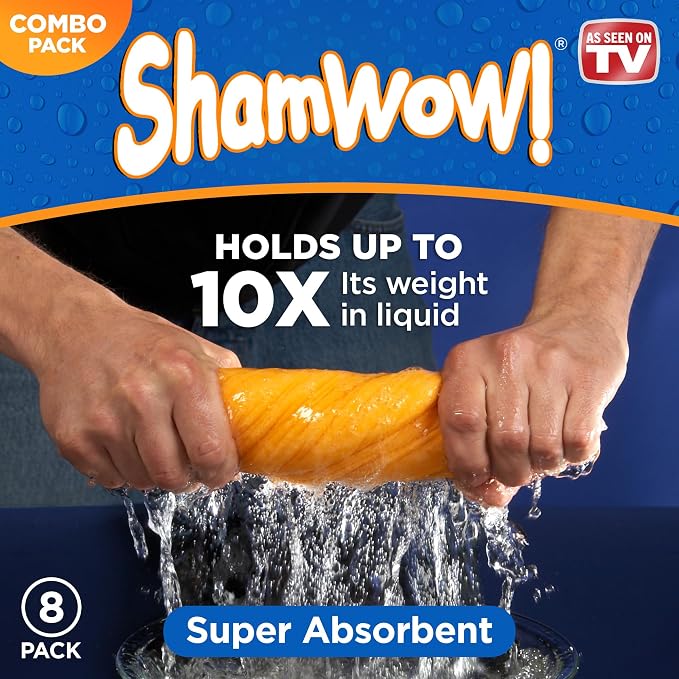 ShamWow Original Super Absorbent Multi-Purpose Cleaning Shammy Chamois Towel - Image 3
