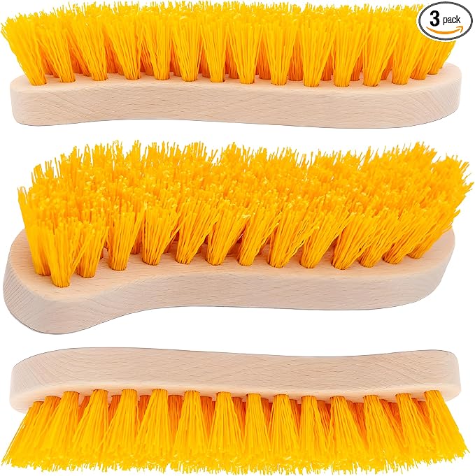 Pack of 3 - Hard Bristle Scrub Brush - Stiff Brush by HarrisonGreys