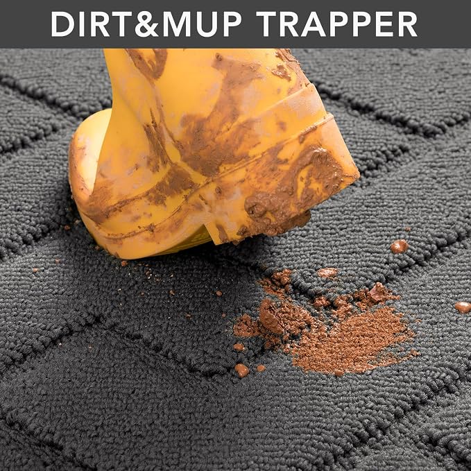 hicorfe Dirt Trapper Indoor Doormat, Non Slip Backing Washable Door Mats - Image 6