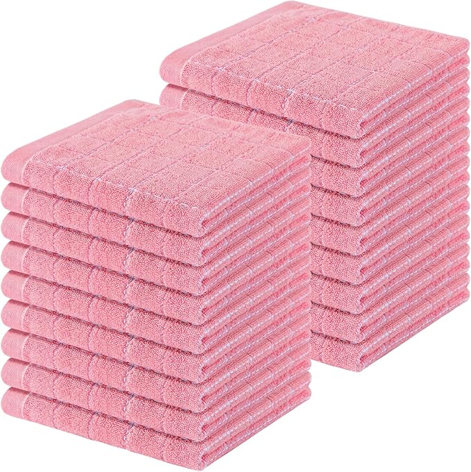 Homaxy 100% Cotton Terry Kitchen Dish Cloths, Ultra Soft and Absorbent Dish by Homaxy