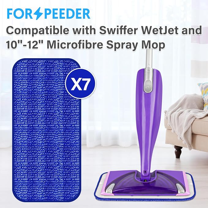 Reusable Mop Pads for Swiffer WetJet, Wet Pads Refills for 12'' Spray Mop - Image 2
