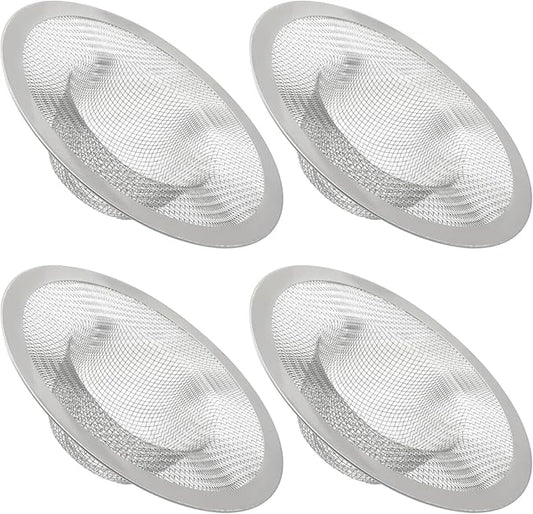 4 Pack Heavy Duty Stainless Steel Kitchen Sink Strainer, 4.41" Top / 2.44" Mesh by PHITUODA