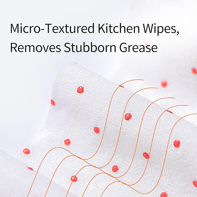 Dish Wipes, Disposable Pre-Soaped Heavy-Duty 3D Textured Kitchen Wet Cloths - Image 3