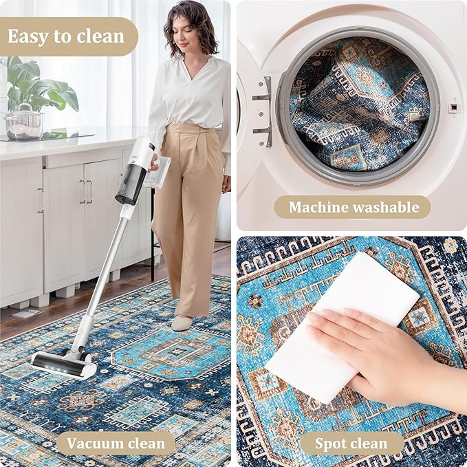 Office Chair Mat for Hardwood Floor, 60"x45" Easy Glide Computer Desk Mat Protector for Rolling Chair Under Desk Rug Nonslip Backing, Machine Wash, (Modern)