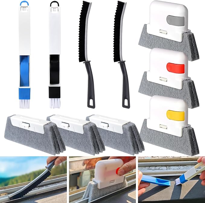XANGNIER Window Sill Cleaner Tool, Sliding Door Track Cleaner, Groove Crevice by XANGNIER