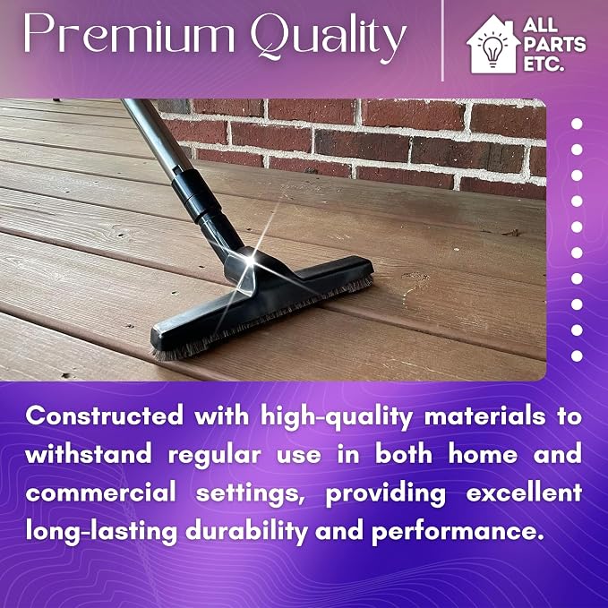 1.25" Vacuum Floor Brush Attachment – 10” Wide Soft Bristles - Image 5