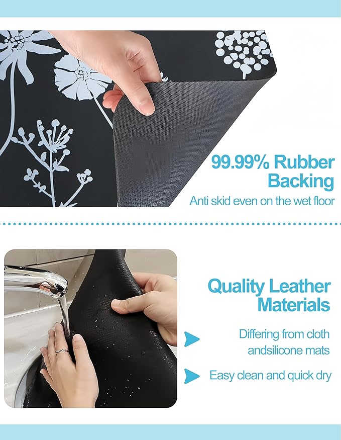 Dish Drying Mat for Kitchen Counter, Hide Stain Anti Absorbent for Kitchen - Image 5