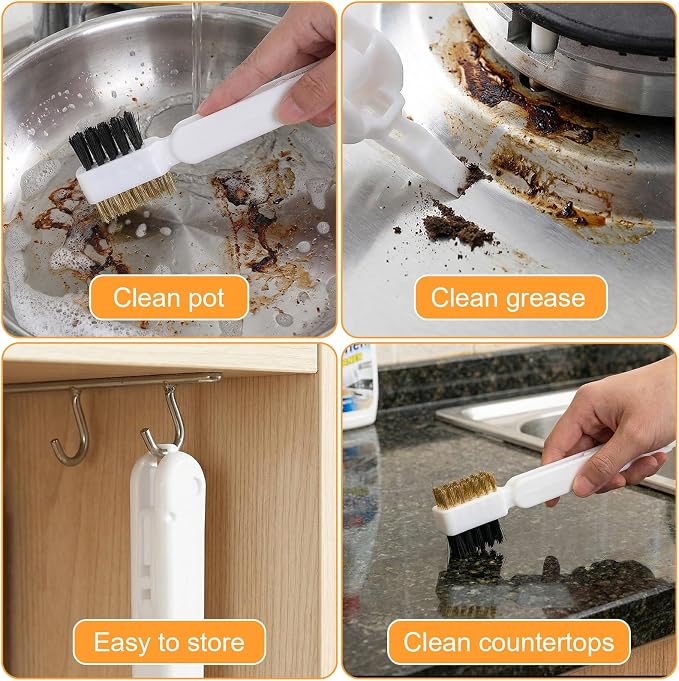 2Pcs Kitchen Stove Cleaning Brush, Bent Cooktop Scraper, Gas Stove Cleaning - Image 6