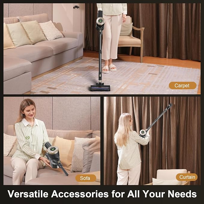 Cordless Stick Vacuum Cleaner, 30KPa Handheld 2200mAh Rechargeable Battery - Image 4