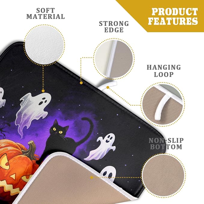 Halloween Ghost Pumpkin Dish Drying Mat - Image 4