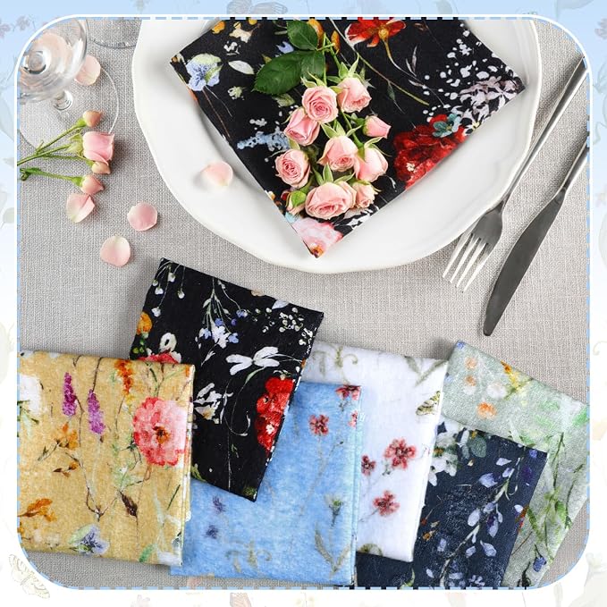 60 Pack Reusable Cleaning Cloths Washable Cotton Kitchen Dish Towels - Image 6